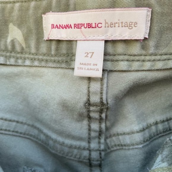 Banana Republic Heritage Camo Skinny Ankle Zip Jean Size 27 - Picture 5 of 9
